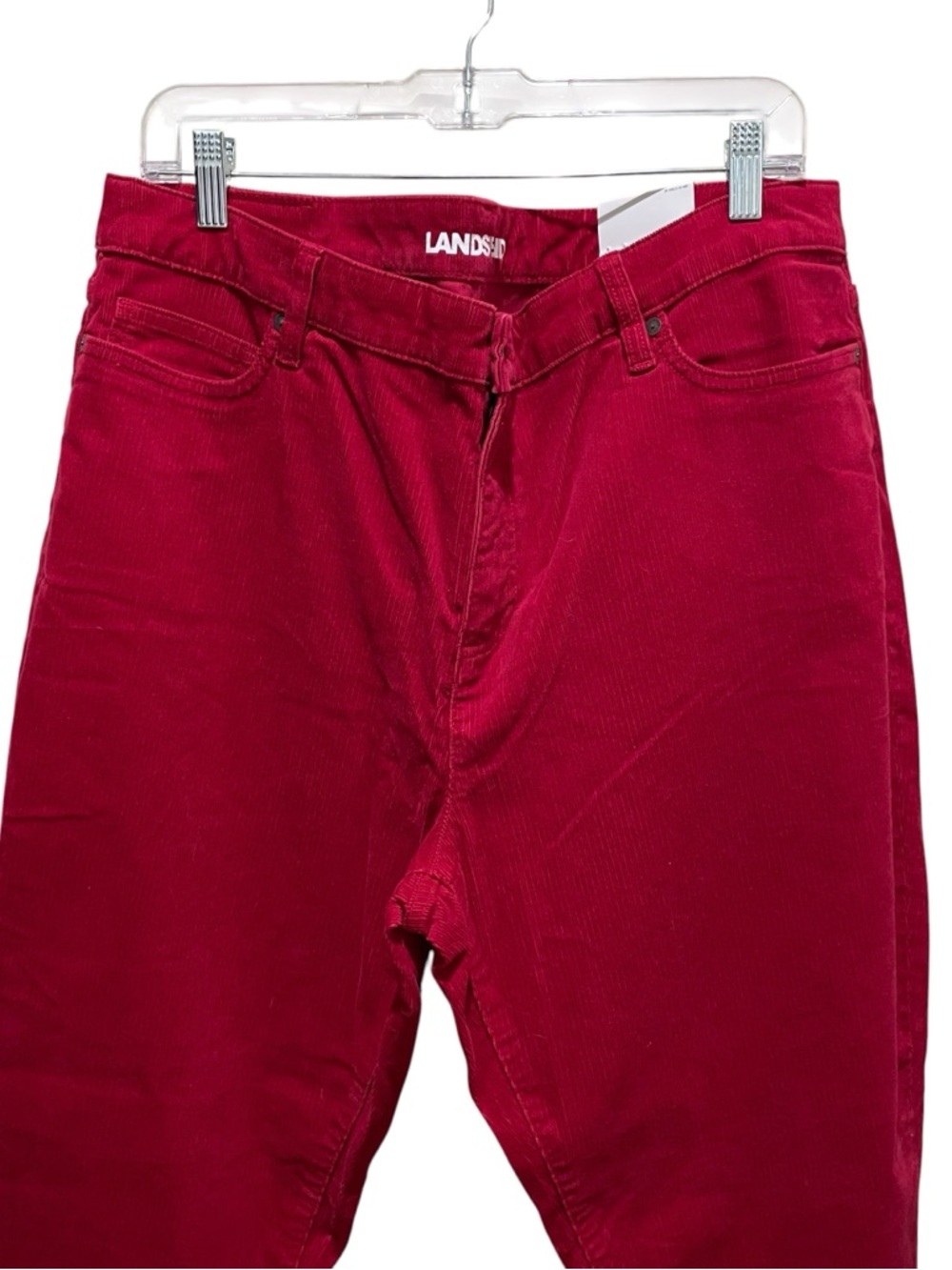 Lands’ End Mid Rise Straight Leg Corduroy Pants Red Women’s Plus Size 18 NWT - Picture 3 of 6